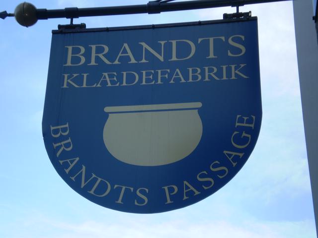 The sign at the entrance to the Brandts area of the city.