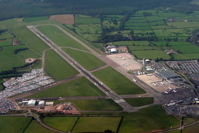 Aerial view of the Bristol Airport