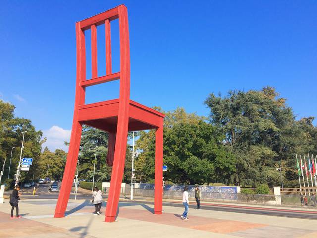 Geneva Broken Chair, United Nations