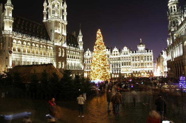 Grand Place in Brussels during the Christmas season