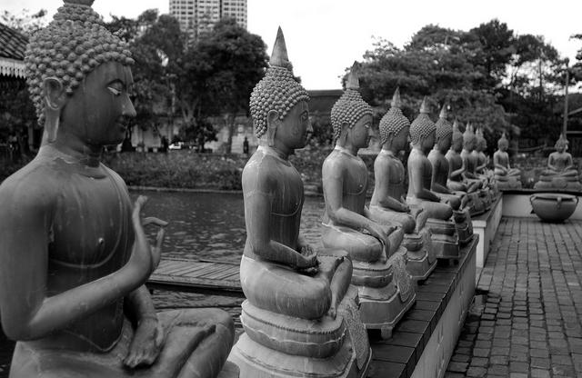 Buddha Statues at Seema Malakaya, Colombo