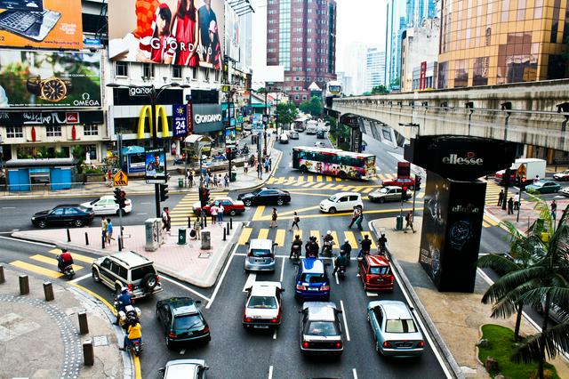 Bukit Bintang, a popular shopping area in Kuala Lumpur