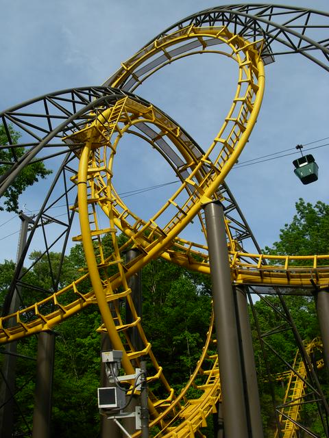 Loch Ness Monster, the world's first interlocking loop roller coaster.