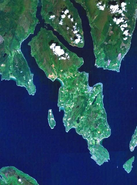 Satellite view of the Isle of Bute