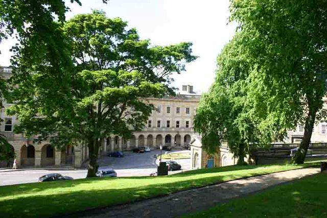 Buxton Crescent and St Ann's Well in Buxton