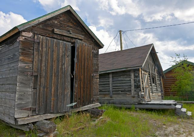 Cabins from the city's early days in Old Town