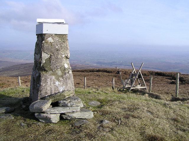 Cairn on top of Mullaghcarn Mountain, the 9th highest mountain in the Sperrin Range.