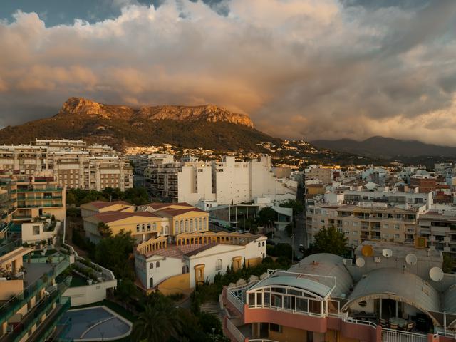 View of Calpe with the Serra d'Olta in the background