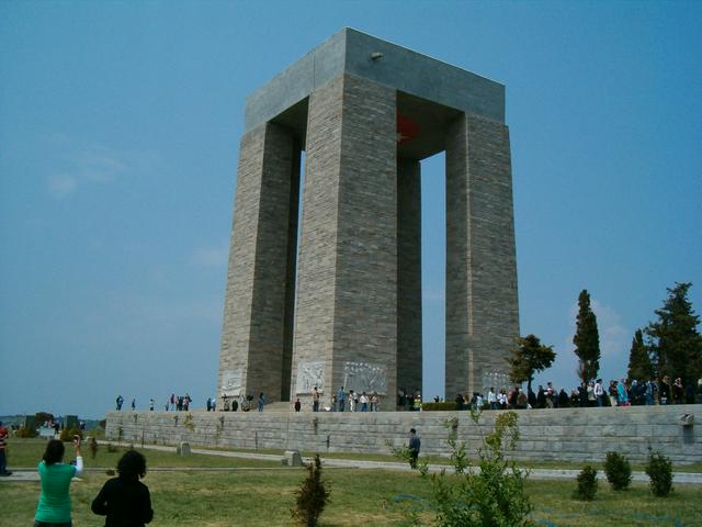 Turkish monument in Cape Helles (Seddülbahir) at the entrance of the Straits