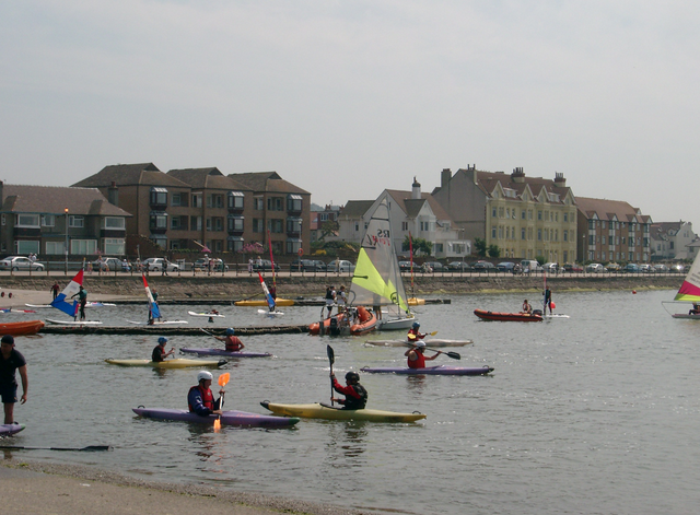 Canoeing on West Kirby Marine Lake