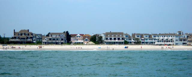 The beach and Beach Avenue in Cape May