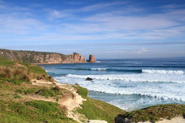 The rugged Cape Woolamai coastline.