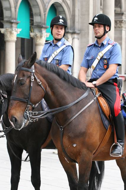 Mounted Carabinieri in Milan.
