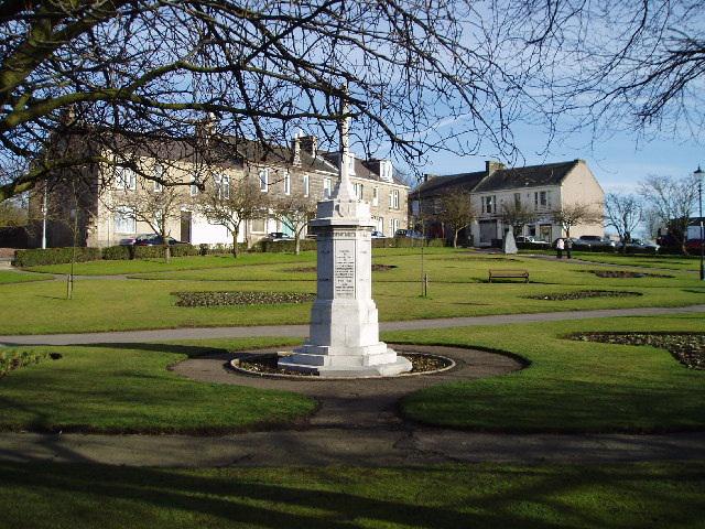 The town's war memorial, in the old market square.