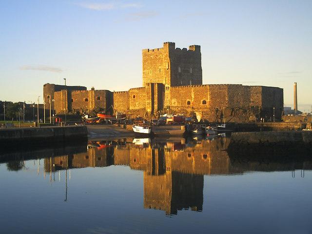 Carrickfergus Castle at sunset