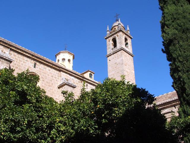 Inside the cloister of the Cartuja Monastery