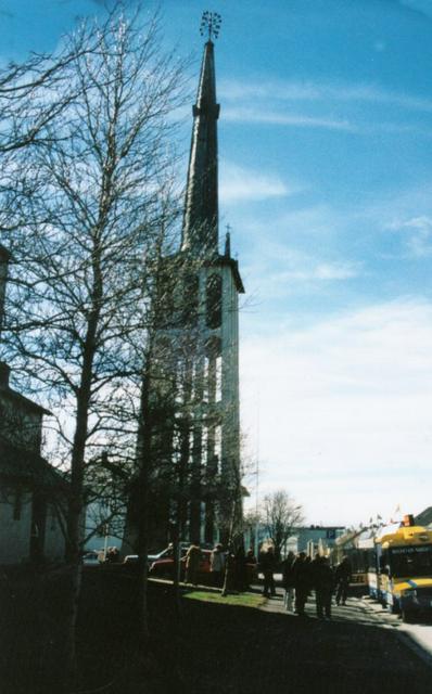 Bell tower of Bodø Cathedral.