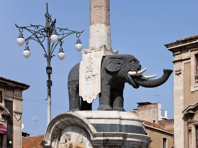 U Liotru — the symbol of Catania — at the Piazza del Duomo