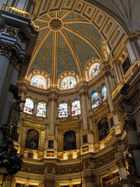 Gazing up into the Capilla Mayor, Cathedral of Granada