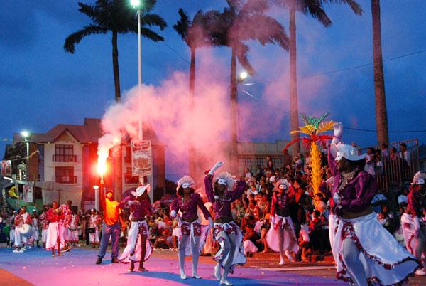 Celebrating the carnival on Place de l'Esplanade, Cayenne