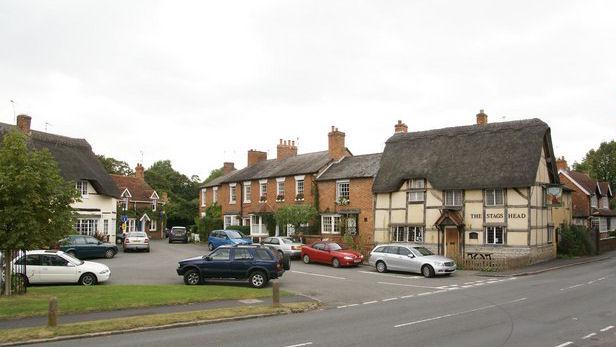 Chestnut Square, the oldest part of Wellesbourne.