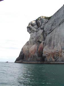 Rock formation, facing north