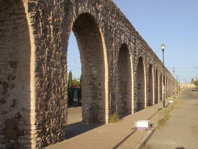 Part of the colonial aqueduct system in Chihuahua.