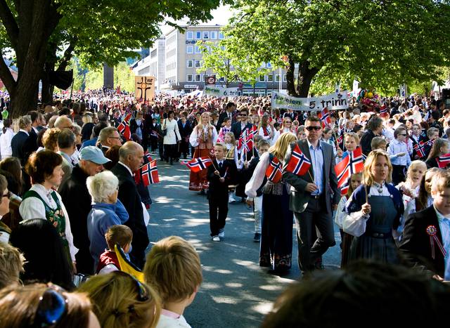 Children's parade in Trondheim on the Constitution Day