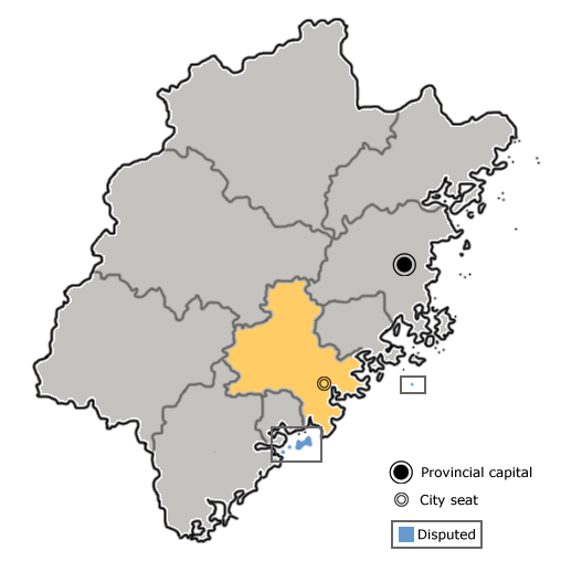 Position in Fujian province