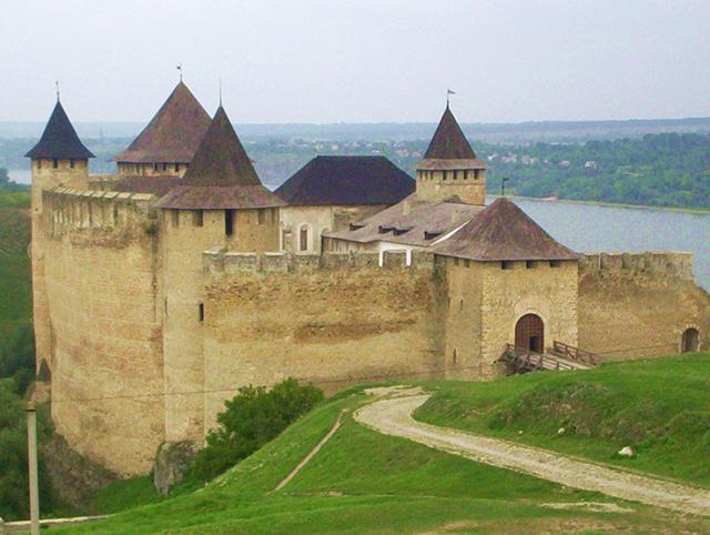 Khotyn Fortress in the town of Khotyn, Ukraine