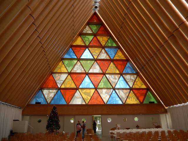 Cardboard Cathedral interior