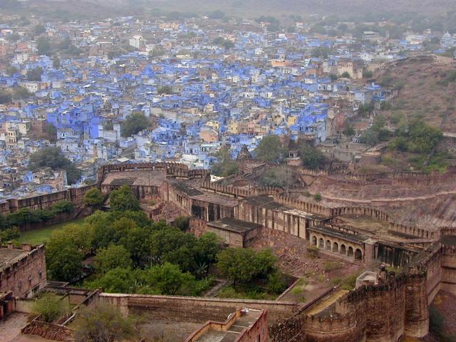 The Blue City of Brahmpur from the ramparts of Mehrangarh Fort