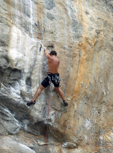 Rock climber on Ton Sai Beach