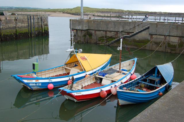 Cobles (a local type of fishing boat) in the harbour