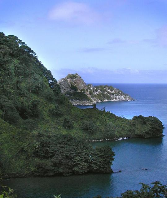 View of a cove, Cocos Island