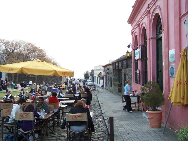 Outside eating at Plaza Mayor