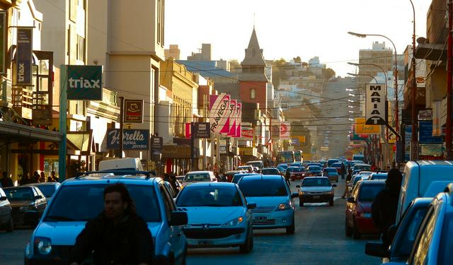 San Martín street in the city center