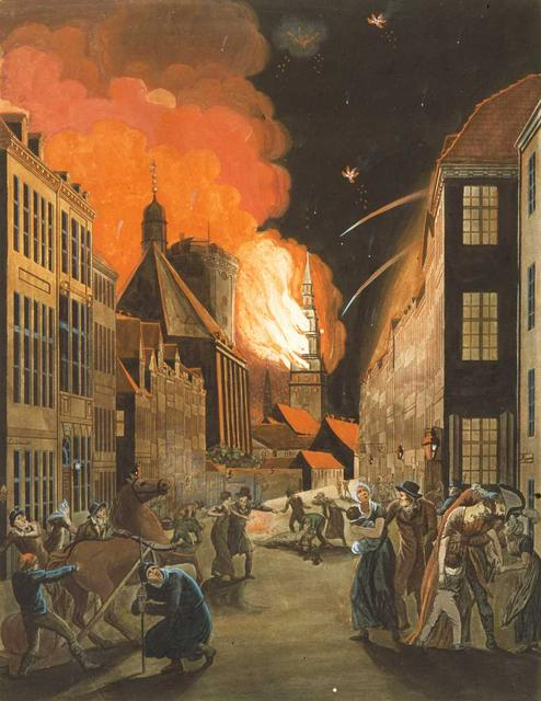 Copenhagen was ravaged by a series of very destructive fires in the course of the 18th century, some caused by naval attacks and bombardments. The Copenhagen bombardment of 1807 destroyed most of the city.