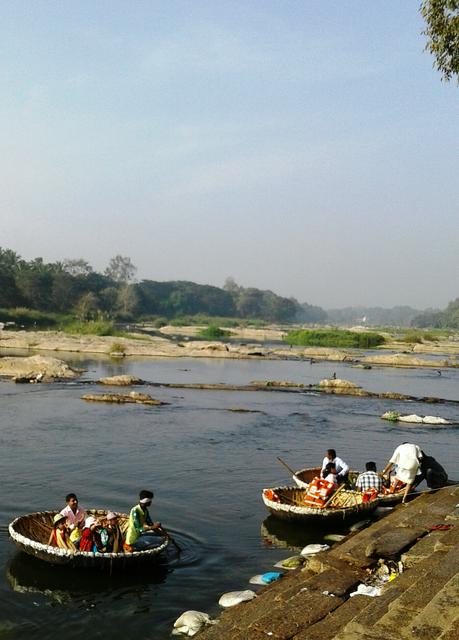 Coracle riding at the Sangama