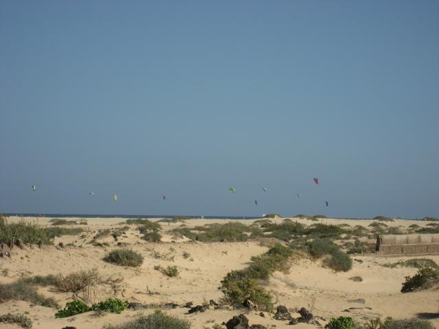  Kite Surfers just south of downtown Correlejo