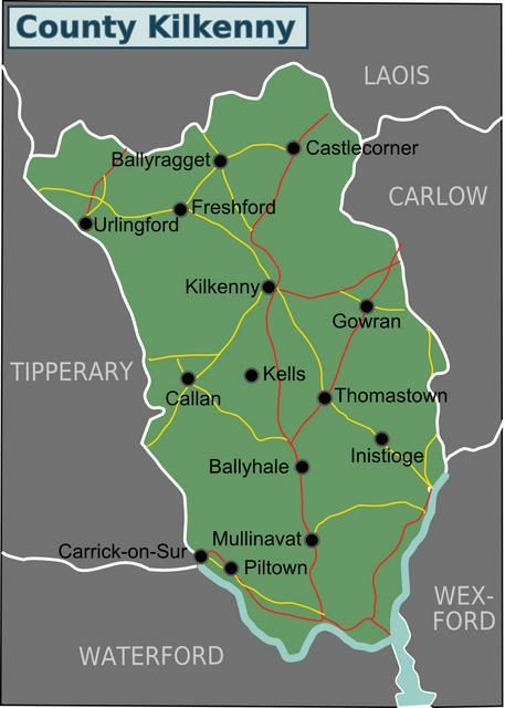 Map of County Kilkenny