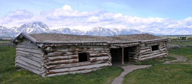 Cunningham Cabin in Jackson Hole, a structure that is on the national register of historic places.