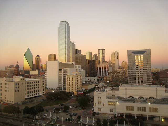 Downtown at twilight