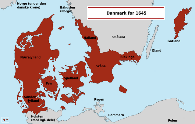 Southern Schleswig and the Scanian provinces was part of Denmark until the Second Northern War in the early modern period