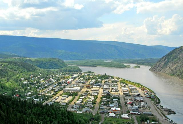 The Yukon River and Dawson City