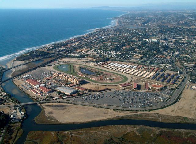 Arial view of Del Mar Race Track