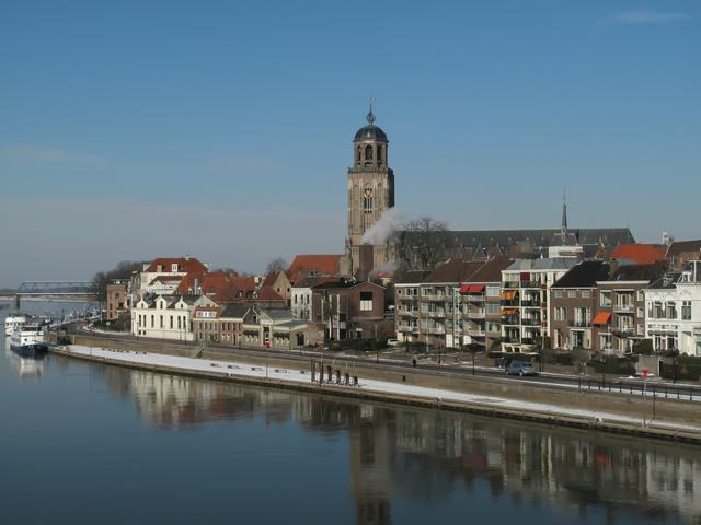 View of the city from the river side.