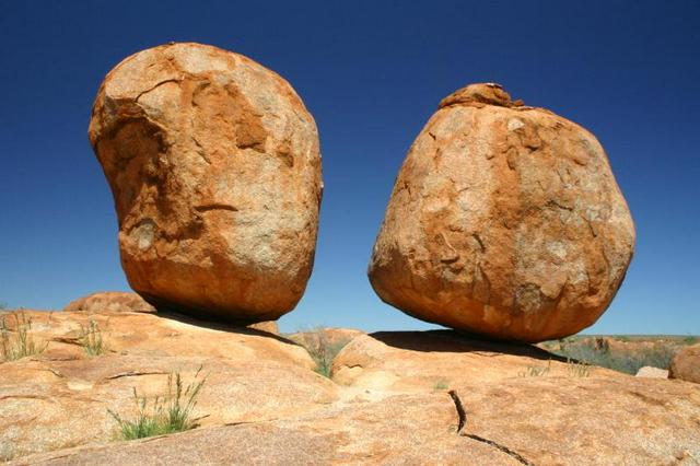 A pair of balanced boulders