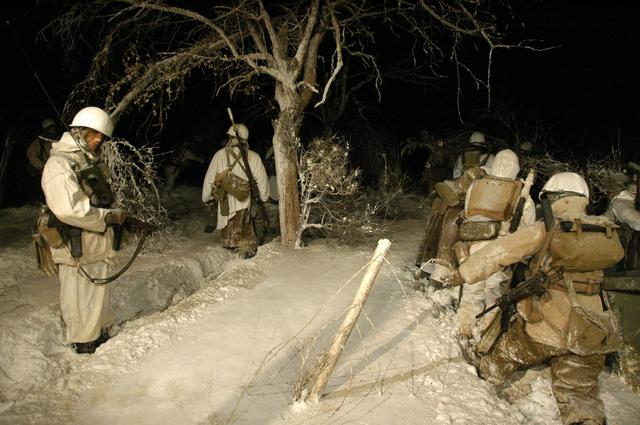 Diorama of the crossing of the Sauer