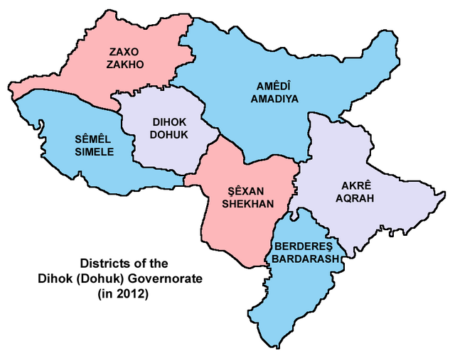 Districts of the Dohuk Governorate